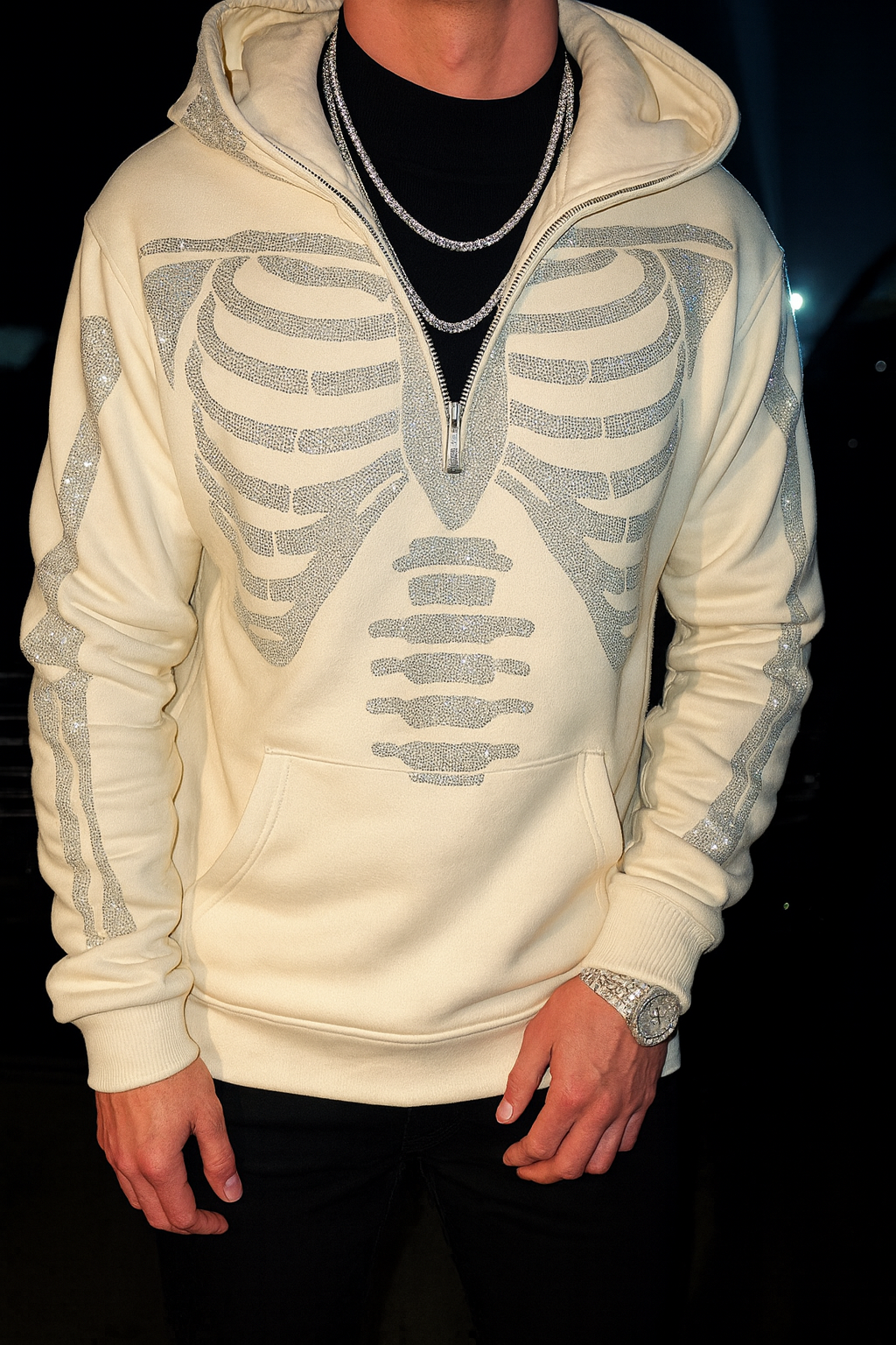 ICED ERA Rhinestone Full Zip Hoodie