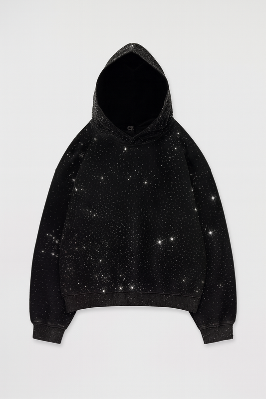 ICED ERA Streetwear Rhinestone Design Loose Hoodie