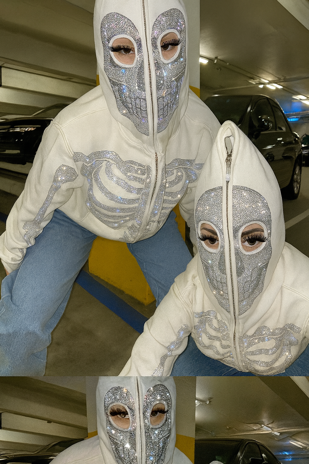 ICED ERA Rhinestone Full Zip Hoodie